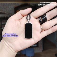 DÂY CHUYỀN NGỌC BÍCH MÀU ĐEN BỌC BẠC