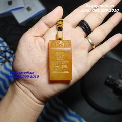 MẶT DÂY CHUYỀN VÔ SỰ BÀI KHẮC HOA VĂN CỔ ĐÁ MÃ NÃO VÀNG
