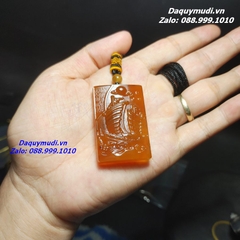 MẶT DÂY CHUYỀN THUẬN BUỒM XUÔI GIÓ ĐÁ MÃ NÃO CAM TỰ NHIÊN