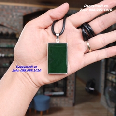 DÂY CHUYỀN NAM NGỌC BÍCH XANH BỌC BẠC