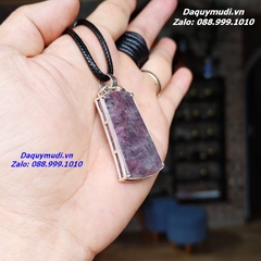 MẶT DÂY CHUYỀN ĐÁ RUBY TỰ NHIÊN  CÓ BỌC BẠC