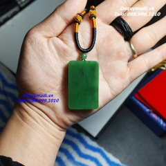 Dây Chuyền Mặt Ngọc Màu Xanh Lục Cho Nam - Hàng VIP