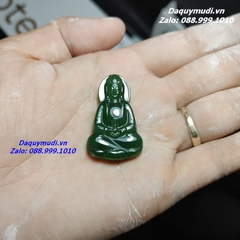 MẶT DÂY CHUYỀN MẸ QUAN ÂM NGỌC BÍCH XANH TỰ NHIÊN
