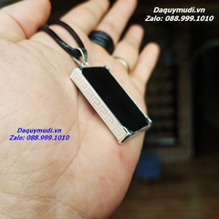 DÂY CHUYỀN NGỌC BÍCH MÀU ĐEN BỌC BẠC