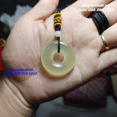 MẶT DÂY CHUYỀN KHẤU BÌNH AN NGỌC TỤ NHAM MÀU VÀNG