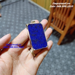 MẶT DÂY CHUYỀN NAM ĐÁ MÀU XANH DƯƠNG BỌC ĐỒNG VÀNG