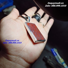 MẶT DÂY CHUYỀN VÔ SỰ BÀI ĐÁ MÀU ĐỎ - ĐÁ NGỌC BÍCH ĐỎ BỌC BẠC