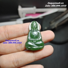 MẶT DÂY CHUYỀN MẸ QUAN ÂM NGỌC BÍCH XANH TỰ NHIÊN