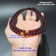 CHUỖI 108 HẠT HỔ PHÁCH HUYẾT TỰ NHIÊN