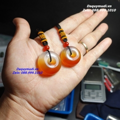 MẶT DÂY CHUYỀN KHẤU BÌNH AN ĐÁ MÃ NÃO TỰ NHIÊN