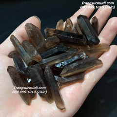 TINH THỂ ĐÁ THẠCH ANH ĐEN KHÓI TỰ NHIÊN - Mẫu DT09