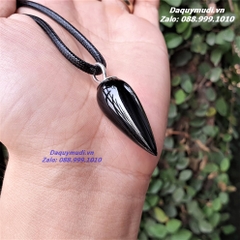 MẶT DÂY CHUYỀN ĐÁ OBSIDIAN ĐEN TỰ NHIÊN