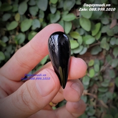 MẶT DÂY CHUYỀN ĐÁ OBSIDIAN ĐEN TỰ NHIÊN