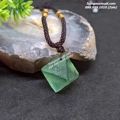 MẶT DÂY CHUYỀN ĐÁ FLUORITE XANH LÁ
