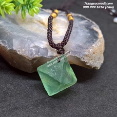 MẶT DÂY CHUYỀN ĐÁ FLUORITE XANH LÁ