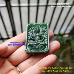 MẶT DÂY CHUYỀN HƯ KHÔNG TẶNG BỒ TÁT NGỌC BÍCH XANH TỰ NHIÊN