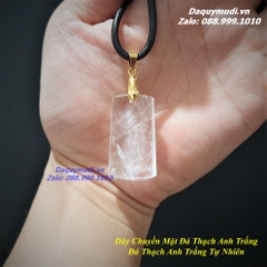 DÂY CHUYỀN MẶT ĐÁ THẠCH ANH TRẮNG TỰ NHIÊN