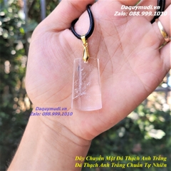 DÂY CHUYỀN MẶT ĐÁ THẠCH ANH TRẮNG TỰ NHIÊN