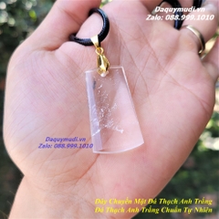 DÂY CHUYỀN MẶT ĐÁ THẠCH ANH TRẮNG TỰ NHIÊN