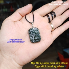 MẶT DÂY CHUYỀN HỒ LY NIỆM PHẬT NGỌC BÍCH XANH TỰ NHIÊN