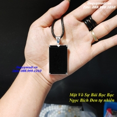 DÂY CHUYỀN MẶT NGỌC BÍCH ĐEN BỌC BẠC