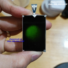 DÂY CHUYỀN MẶT NGỌC BÍCH ĐEN BỌC BẠC