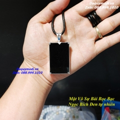 DÂY CHUYỀN MẶT NGỌC BÍCH ĐEN BỌC BẠC
