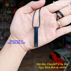 MẶT DÂY CHUYỀN VÔ SỰ BÀI NGỌC BÍCH ĐEN TỰ NHIÊN