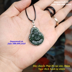 MẶT DÂY CHUYỀN PHẬT DI LẶC NGỌC BÍCH XANH TỰ NHIÊN