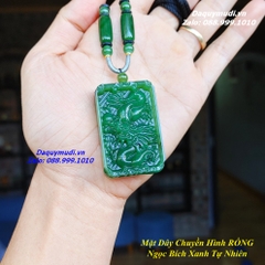 MẶT DÂY CHUYỀN RỒNG NGỌC BÍCH XANH TỰ NHIÊN - HÀNG VIP