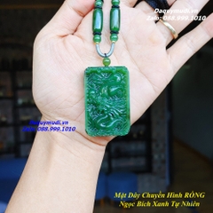 MẶT DÂY CHUYỀN RỒNG NGỌC BÍCH XANH TỰ NHIÊN - HÀNG VIP