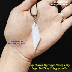 MẶT DÂY CHUYỀN NGỌC PHỈ THUÝ TRẮNG CHO NAM