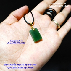 DÂY CHUYỀN NGỌC BÍCH XANH TỰ NHIÊN CHO NỮ KÈM MÓC VÀNG 10K