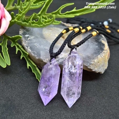 DÂY CHUYỀN NAM ĐÁ THẠCH ANH MÀU TÍM