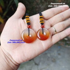 MẶT DÂY CHUYỀN KHẤU BÌNH AN ĐÁ MÃ NÃO TỰ NHIÊN