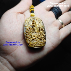 MẶT DÂY CHUYỀN PHẬT QUAN ÂM NGHÌN MẮT NGHÌN TAY ĐÁ MẮT HỔ VÀNG