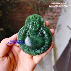 MẶT DÂY CHUYỀN PHẬT DI LẶC NGỌC BÍCH XANH  - size LỚN