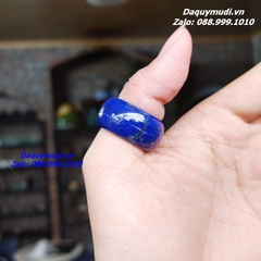NHẪN CÀN LONG ĐÁ PHONG THUỶ MÀU XANH DƯƠNG CHO NAM