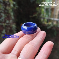 NHẪN CÀN LONG ĐÁ PHONG THUỶ MÀU XANH DƯƠNG CHO NAM