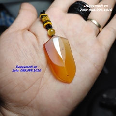MẶT DÂY CHUYỀN CỰ KIẾM ĐÁ MÃ NÃO VÀNG CAM