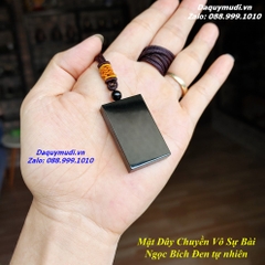 DÂY CHUYỀN MẶT NGỌC BÍCH ĐEN TỰ NHIÊN