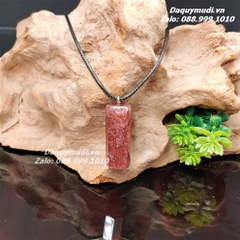 MẶT DÂY CHUYỀN BÁT GIÁC ĐÁ THẠCH ANH DÂU TÂY HỒNG