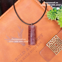 MẶT DÂY CHUYỀN BÁT GIÁC ĐÁ THẠCH ANH DÂU TÂY HỒNG