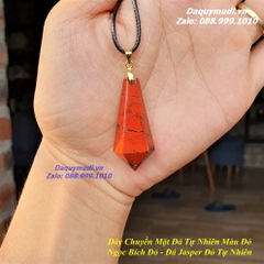 MẶT DÂY CHUYỀN NAM ĐÁ JASPER ĐỎ - NGỌC BÍCH ĐỎ TỰ NHIÊN