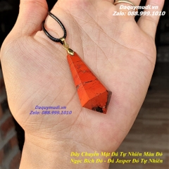 MẶT DÂY CHUYỀN NAM ĐÁ JASPER ĐỎ - NGỌC BÍCH ĐỎ TỰ NHIÊN