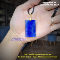 DÂY CHUYỀN NAM MẶT ĐÁ LAPIS LAZULI - NGỌC THIÊN THANH TỰ NHIÊN