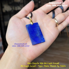 DÂY CHUYỀN NAM MẶT ĐÁ LAPIS LAZULI - NGỌC THIÊN THANH TỰ NHIÊN