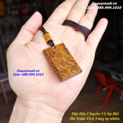 MẶT DÂY CHUYỀN VÔ SỰ BÀI ĐÁ TRẦM TÍCH VÀNG