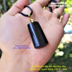 MẶT DÂY CHUYỀN ĐÁ MÀU ĐEN CHO NGƯỜI MỆNH THUỶ - MỘC