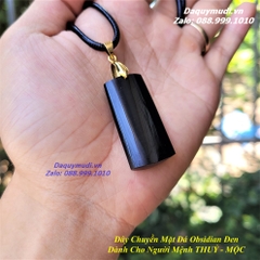 MẶT DÂY CHUYỀN ĐÁ MÀU ĐEN CHO NGƯỜI MỆNH THUỶ - MỘC